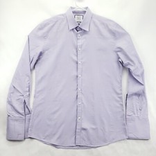 Charles Tyrwhitt Dress Shirt Mens 17-37/43 Purple French Cuffs Extra Slim Fit