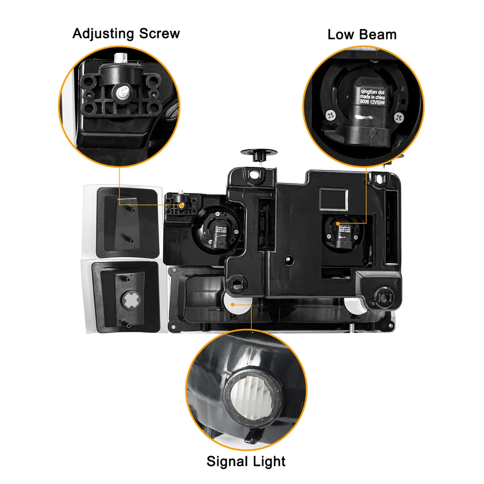 Faro de parachoques con bombillas para 94-00 Chevy Silverado C10 C/K 1500 2500 3500 Foto 3 de 4