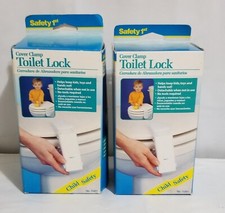 Lot of 2 Safety 1st Cover Clamp Toilet Lock Baby Latch 11251