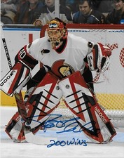 Signed Patrick Lalime Ottawa Senators 8x10 Photo #2 Inscribed 200 Wins Original