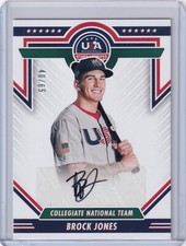 Brock Jones 2022 Panini Stars & Stripes USA Black Auto CNTS-BJ2, 40/65