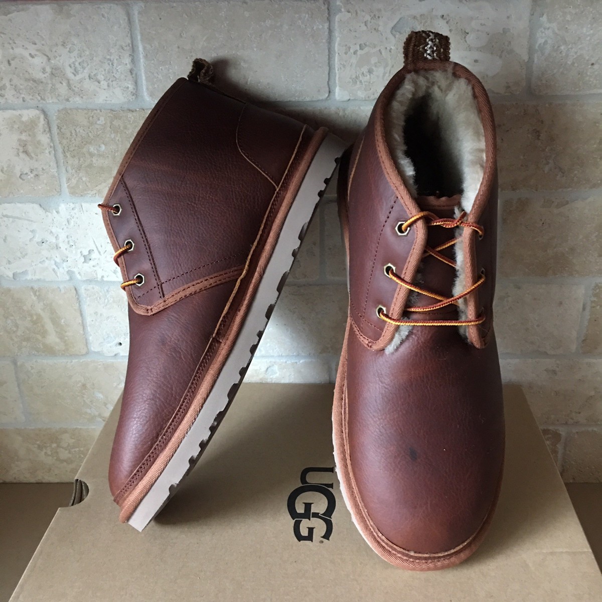 UGG Neumel Chestnut Tasman Leather Chukka Boots Shoes Size US 14