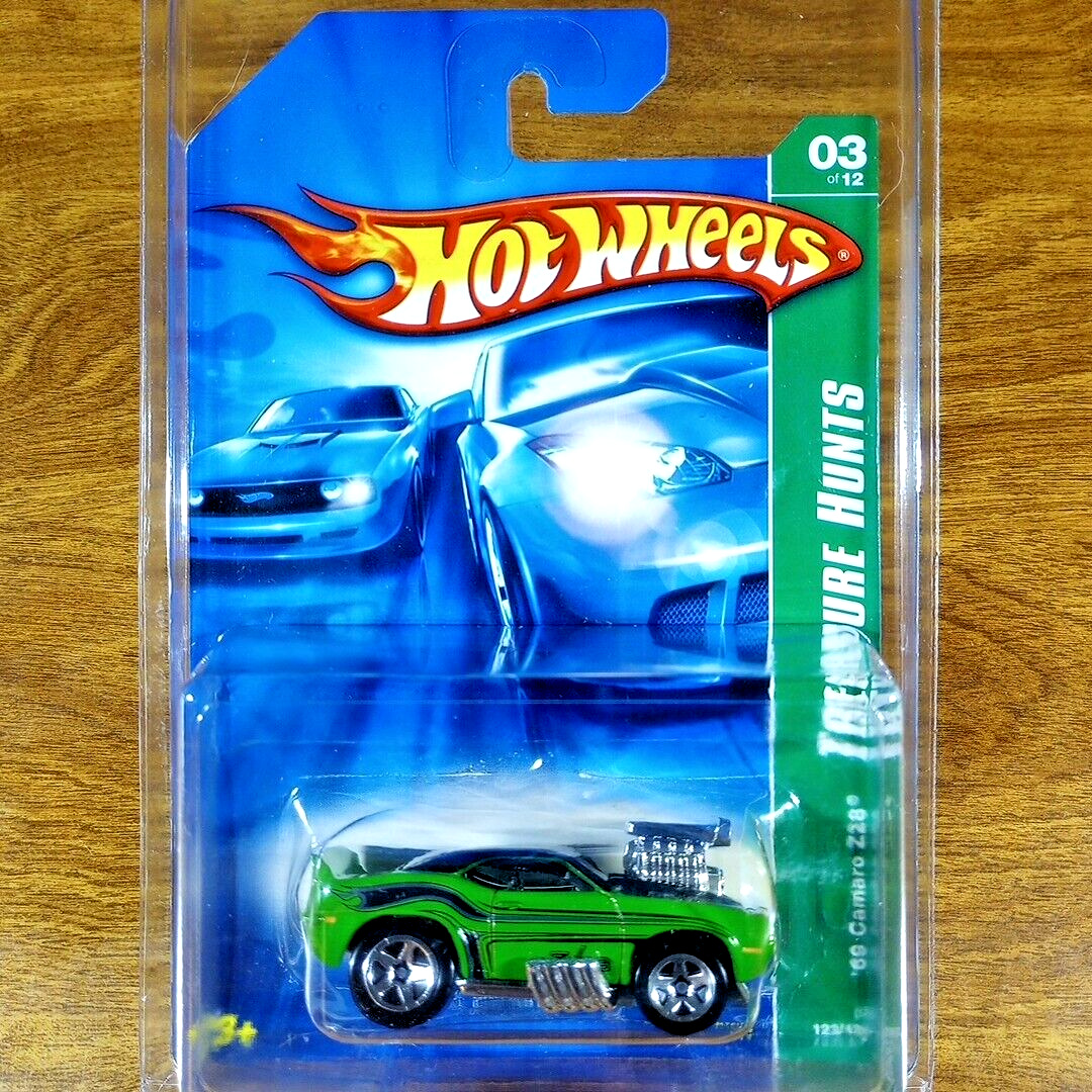 Hot Wheels Treasure Hunts Tooned '69 Camaro Z28 Green 5 Spoke