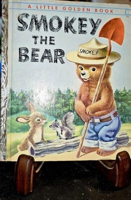 SMOKEY THE BEAR Little Golden Book 1955 #224 Jane Werner & Richard Scarry 