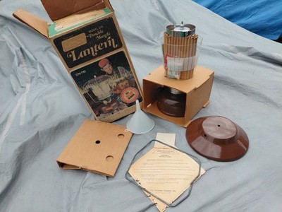 NoS 1979 Coleman 275-710 Brown Double Mantle Lantern Original Box Paperwork USA