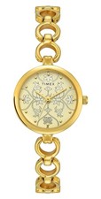 Timex 26mm Women’s Vintage Style Watch Gold Tone strap - Champagne,Silver,maroon