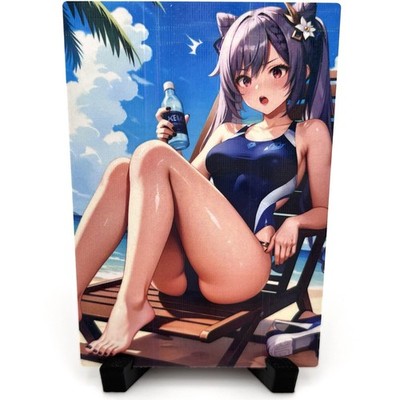 Genshin Impact Keqing Sexy Anime Waifu Girl Doujin Lewd Goddess Story Art Card