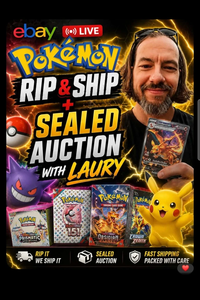 😎POKEMON RIP&SHIP + SEALED AUCTION WITH LAURY!😎
