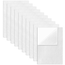 10 Pack Self Adhesive Felt Sheets White Fabric Peel and Stick Arts DIY A4 Size