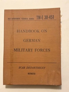 Original World War Two German Military Forces Handbook March 1945