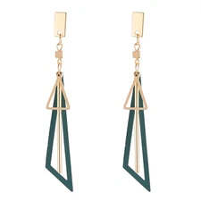 Fashion Simple Metal Triangle Dangle Earrings Vintage multilayer Geometric Dangl