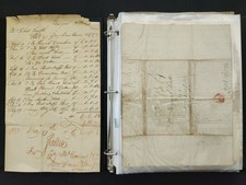 1810s antique MOUNT GREENAN ESTATE ship mail ST VINCENT PLANTATION 28pc LETTERS 