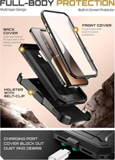 For iPhone 17 6.3 inch SUPCASE Dual Layer Case Built-in Kickstand & Screen Cover