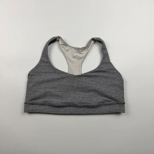 Lululemon Sports Bra Grey Cream Women's M US 8 UK 12 Running Support Sportswear