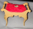Vintage 1964 Barbie Susy Goose Bench Vanity Stool Seat Chair Doll Furniture