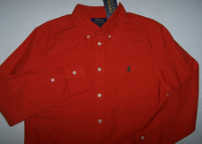 NUEVO CON ETIQUETAS Polo Ralph Lauren NARANJA Prenda Teñida Camisa Niños L 14/16 VERDE OSCURO Poni