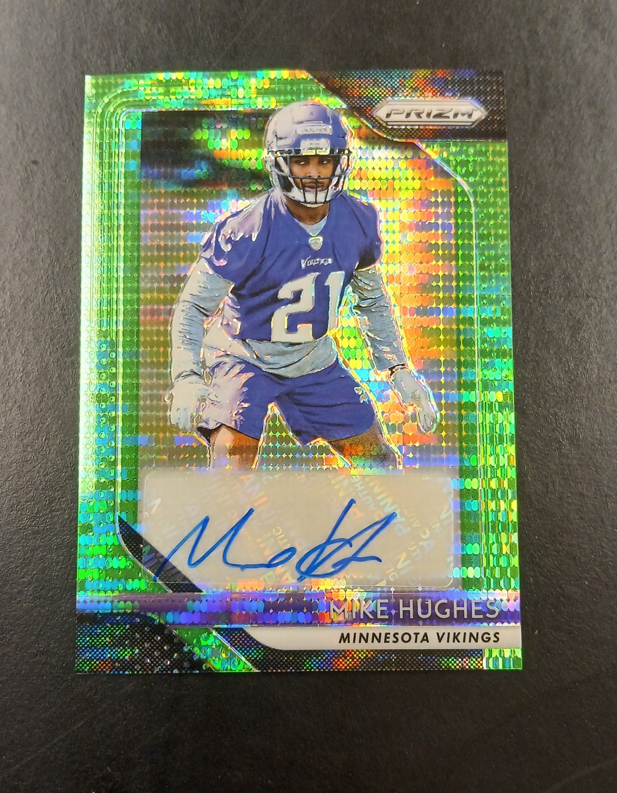 Mike Hughes Panini Prizm Rookie Autographs #MHU Green