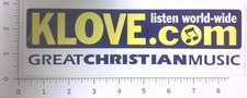 KLOVE.com Gran Estación de Radio de Música Cristiana Promo Publicidad Calcomanía Calcomanía