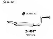ASSO 24.6017 Mittelschalldämpfer Schalldämpfer für LANCIA DELTA I (831AB0)