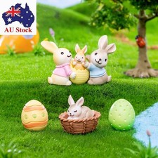 Resin Miniature Knickknacks Easter Egg Cartoon Buuny Statue