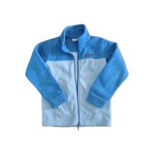 Columbia Boys Fleece Jacket Youth Boys 8Y Size Small Blue Two Toned Full Zip