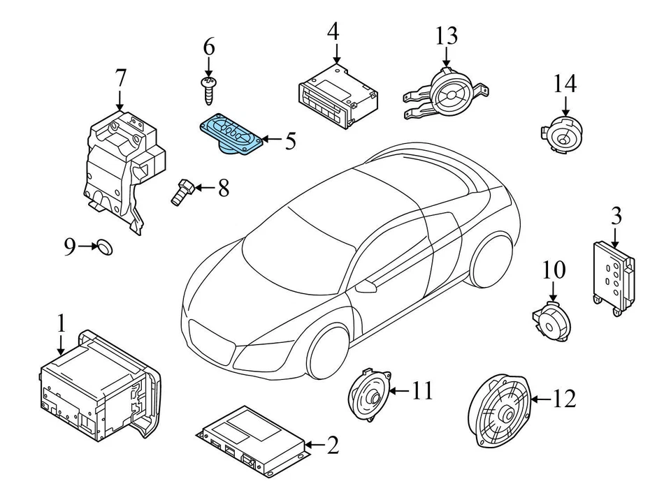 2007-2015 AUDI TT QUATTRO - Front SEAT Headrest / HEAD REST 8J0881901G - Image 4 of 4