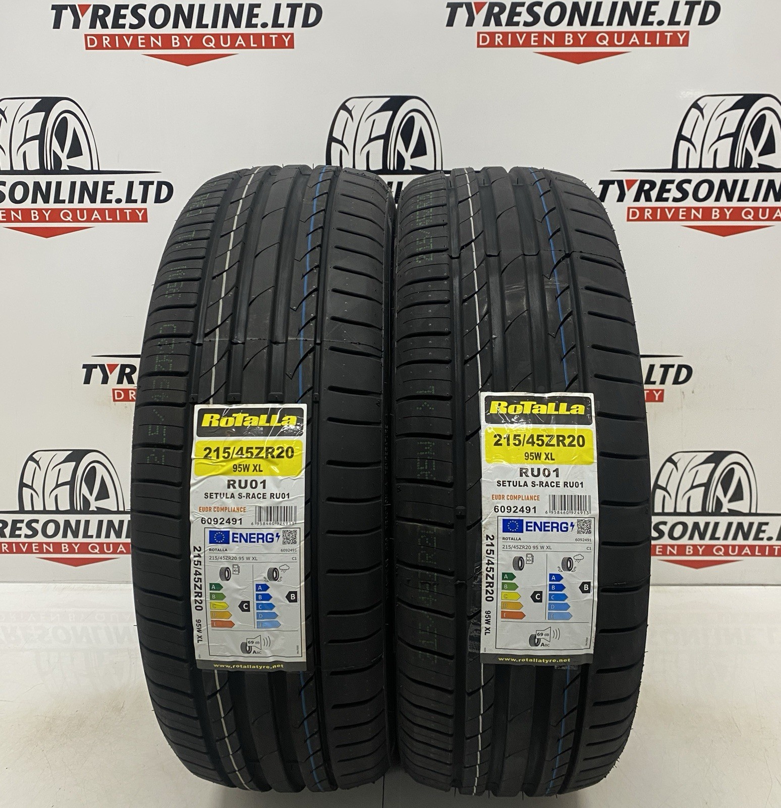 4 X 215 45 20 ROTALLA 95W XL 215/45R20 BRAND NEW C&B RATED QUALITY TYRES 2154520 - Image 3