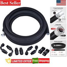 10ft Black Ptfe 6an Fuel Line Kit - Ideal For High Temperature Pressure Racing 10ft Black Ptfe 6an Fuel Line Kit - Ideal For High Temperature Pressure Racing
