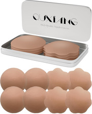 4 Pairs Pasties Women Nipple Covers Reusable Adhesive Silicone Nippleless Covers