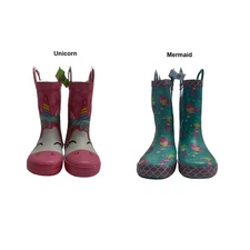 Member's Mark Girl's Waterproof Easy Pull-On Lined Rain Boots