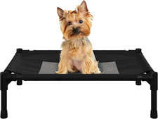 Elevated Dog Bed - 24.5X18.5-Inch Portable Pet Bed with Non-Slip Feet - Indoor/O