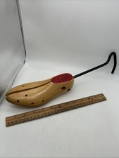 Vintage Wooden Shoe Vamp Stretcher Red Head 8  Hard to Find
