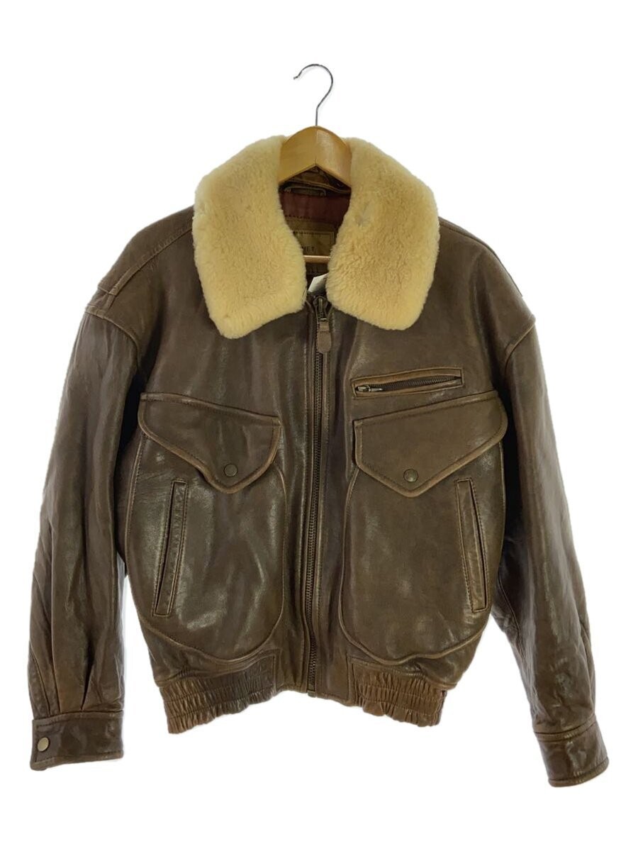 Leather Jacket Blouson Comet Club Men's Sheepskin Brown 1266