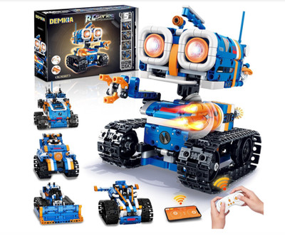 Demkia 5in1 STEM Robot Building Kit, 560 PCS APP/Remote Control Mech RC Robotics