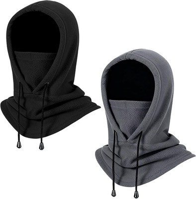 2 Pack Winter Fleece Balaclava Hooded Scarf Hats Women Warm Face Neck Cover Cold