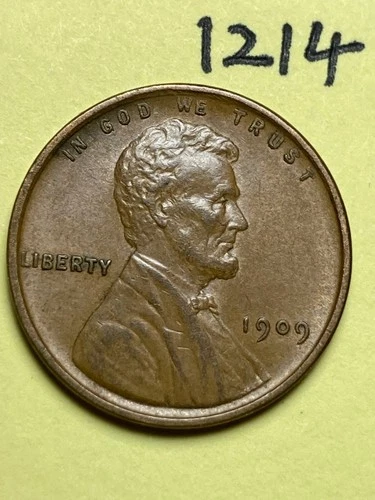 1909-VDB LINCOLN WHEAT CENT, VERY HIGH GRADE!, XF-AU #1214