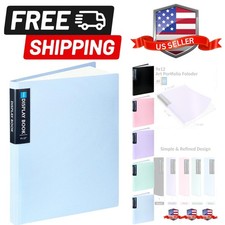 Art Portfolios 9"x12", 40 Pockets Large Portfolio Folder Display 80 Pages, He...