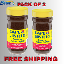 (PACK OF 2) Cafe Bustelo, Espresso Style, Dark Roast Instant Coffee, 7.05 oz Jar 11.68 per pound