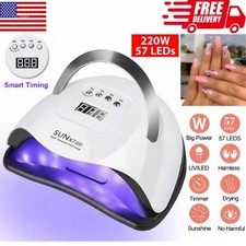 220W Nail Dryer LED Lamp UV Light Polish Gel Curing Machine Electric Manicure