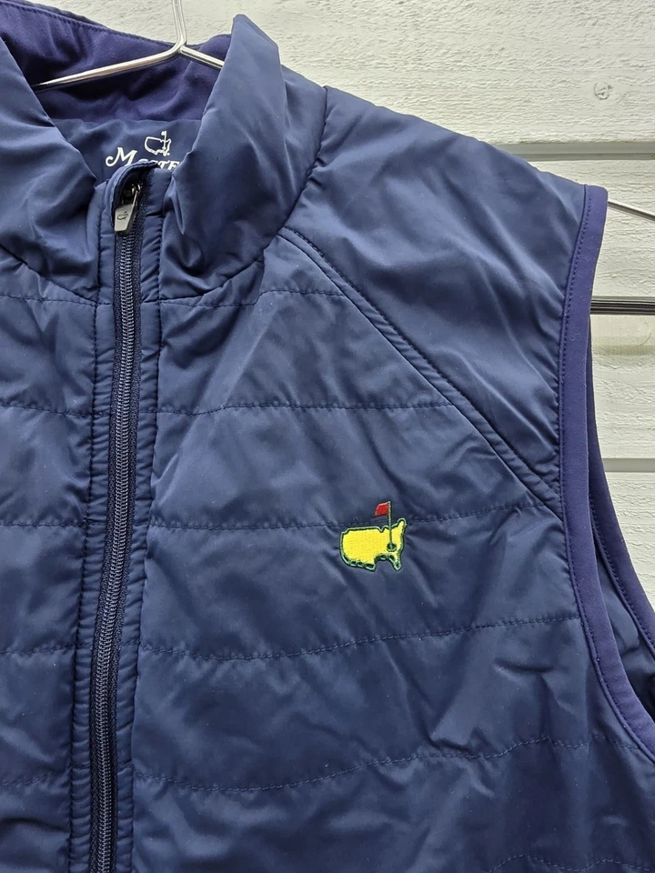 The Masters Golf Kids Boys Navy Blue Zip Up Vest Size XL Augusta Fall - Image 2 of 4
