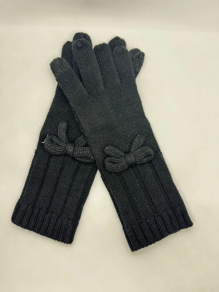 KATE SPADE NY Guantes Mujer Punto Metálico Arco - Negro - Talla Única Foto 4 de 4