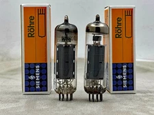 (2) Siemens Halske EL84 6BQ5 Power Tubes 1968 Munich Test Strong Amplitrex