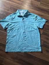 Izod Saltwater Relaxed Classics Short Sleeve Polo Blue Floral Hawaiian Mens L