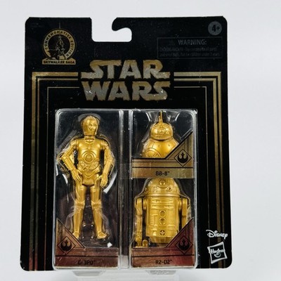 Star Wars Commemorative Edition Skywalker Saga Gold C3PO R2D2 BB-8 Droids 3 Pc