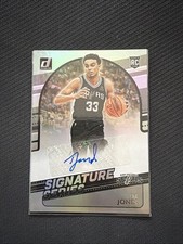 Tre Jones Spurs RC Rookie Auto Card 2020 Panini Donruss Signature Series HOLO. rookie card picture