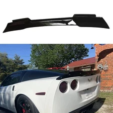 For 2005-2013 Corvette C6 ZR1 Rear Trunk Wing Spoiler H Style Glossy Black