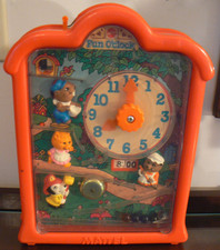 Mattel Fun O  Clock Teaching Clock Toy Animated Learning Toy-Marble drop Vintage
