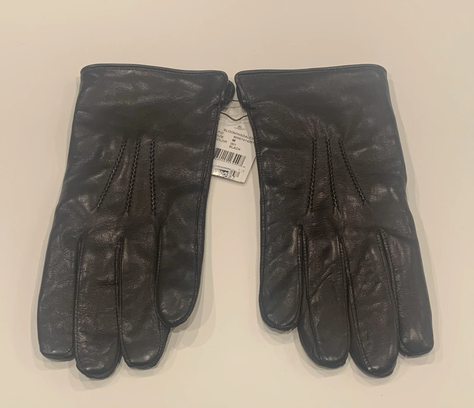 Bloomingdales Men's Cashmere Lined Leather Gloves - Size M - Black
