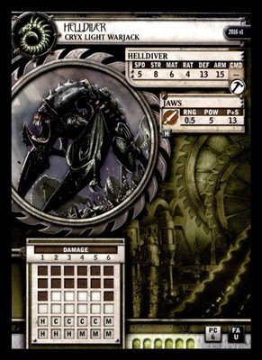 Helldiver Cryx Light Warjack Warmachine TCG CCG