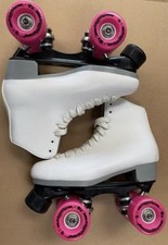 New Sure Grip Malibu White roller skates size 10 indoor outdoor FREE FAST SHIP